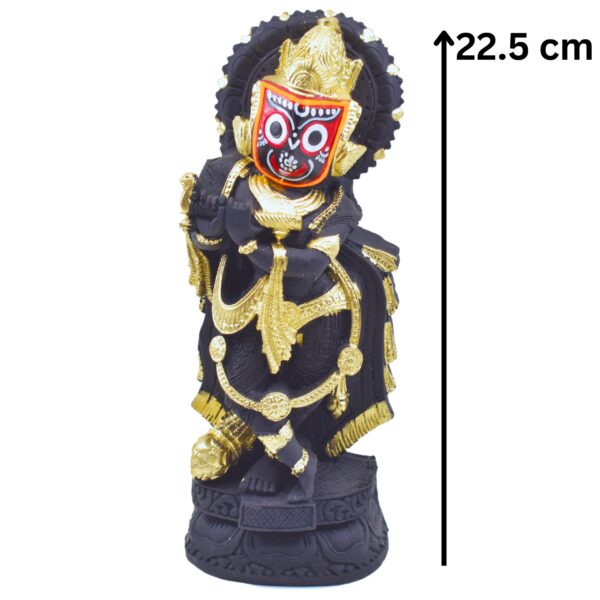 Divine Lord Jagannath and Krishna Avtar Clay Statue - Nilamadhab (Black ,Pack of 1) - Image 4