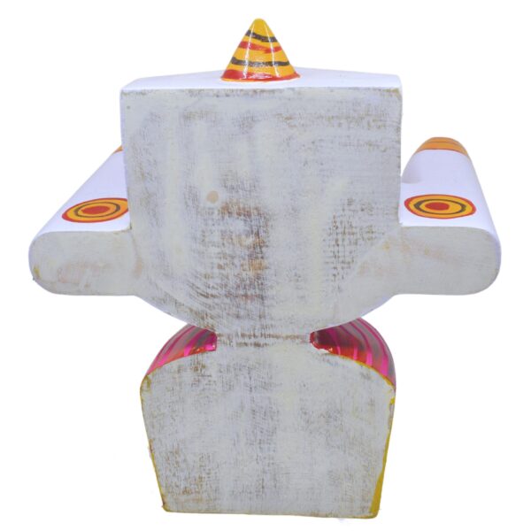Wooden Idol of Single Lord Shree jagannath(Patitapabana) with Sudarshan- 25 cm (Multicolor,10 Inch) - Image 6