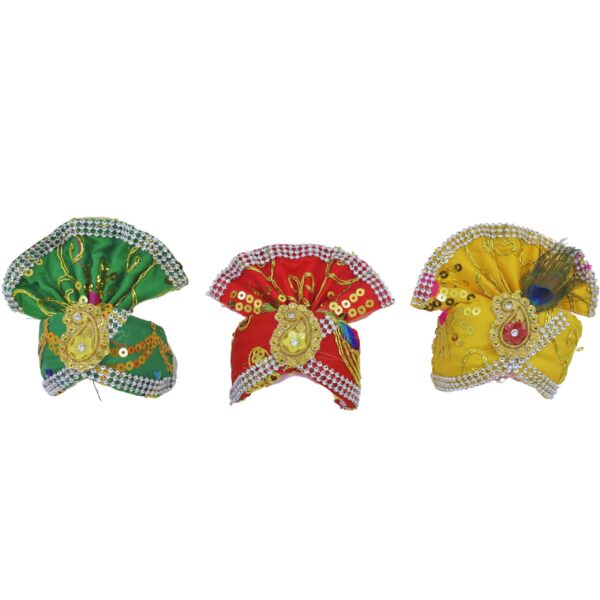 Handcrafted Pure Neem Wood Jagannath Idols - 4 Inch Set with Elegant Pagadi Dress - Image 7