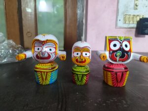 Complete Jagannath Puri Temple Set - Enhance Your Spiritual Space! (Pack of 4,Multicolor)