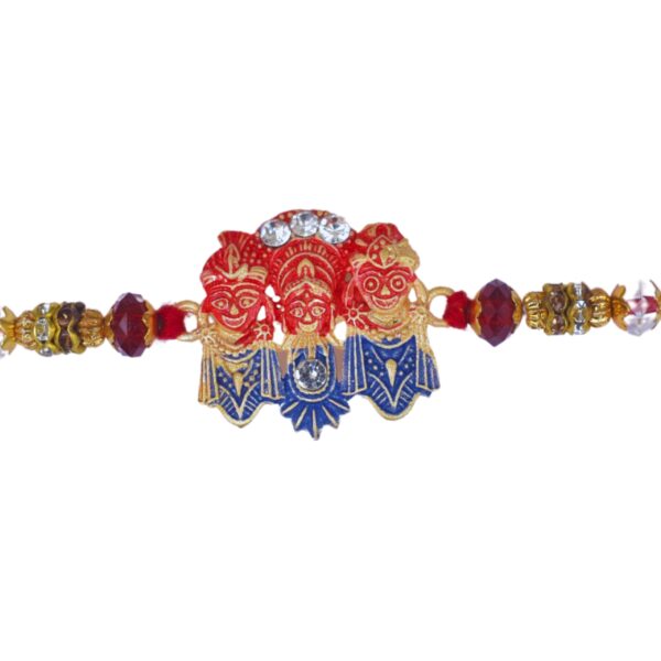 Jagannath Balabhadra Subhadra Rakhi with Sindoor and Chawal for Brother for Raksha Bandhan