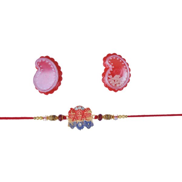 Jagannath Balabhadra Subhadra Rakhi with Sindoor and Chawal for Brother for Raksha Bandhan - Image 2