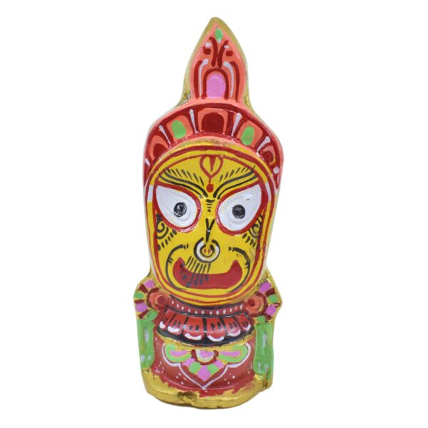 Lord Jagannath,Balaram,Subhadra & Sudarshana Brass Idol,2.5 Kg Weight,16 Cm,Set of 4,Multicolor - Image 2