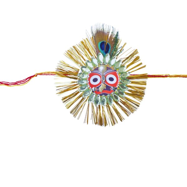 Lord Jagannath Rakhi for Brothers Traditional Handcrafted Rakhis for Raksha Bandhan - Image 2