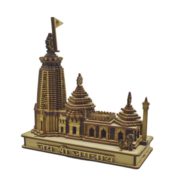 Shree Jagannath Temple Puri Wooden Miniature - Authentic Puri Craft - Image 10