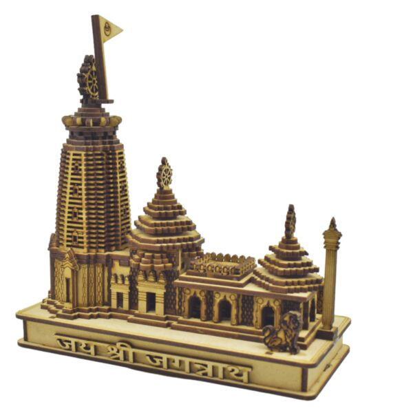 Shree Jagannath Temple Puri Wooden Miniature - Authentic Puri Craft - Image 9