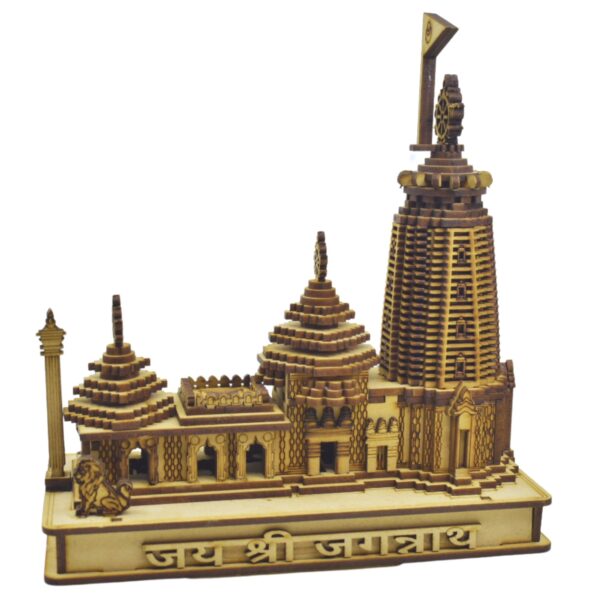 Shree Jagannath Temple Puri Wooden Miniature - Authentic Puri Craft - Image 2
