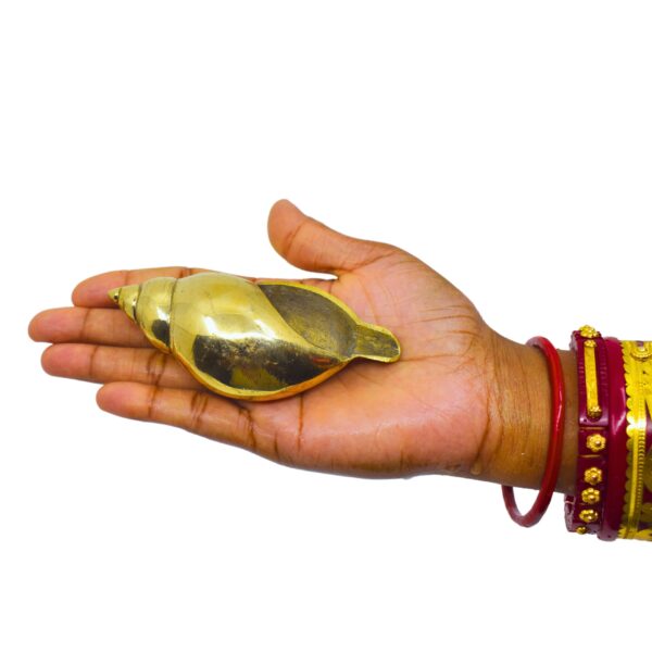 Brass Shankh: Perfect Addition to Your Puja Room (Pack Of 1) - Image 3