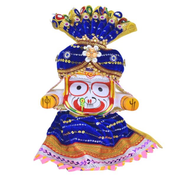 8 Inch (20cm) Vibrant Multicolor Complete Attire Set for Lord Shree Jagannath Idol (Pack of 3,Multicolor) - Image 6