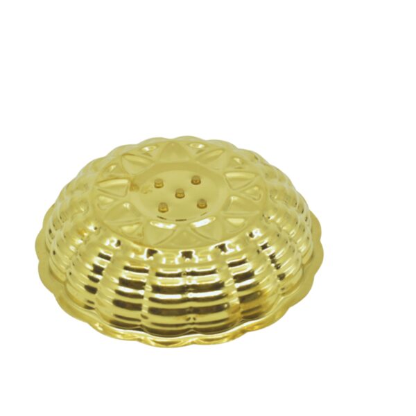 Brass Incense Five Sticks Holder, Agarbatti Stand with Ash Catcher for Mandir Home & Office (13 CM Gold) - Image 4