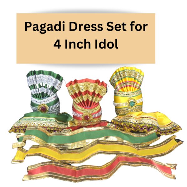 4Inch (10cm) Pagadi Dress set for Jagannath Idol set - Image 2