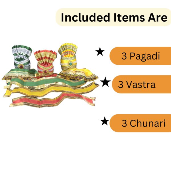 4Inch (10cm) Pagadi Dress set for Jagannath Idol set - Image 3