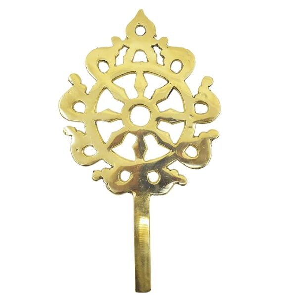7.5 Inch Shree Jagannath's Brass Nilachakra for Sacred Spaces (Pack of 1,Gold,Medium)