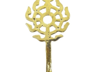 8 Inch Shree Jagannath’s Brass Nilachakra (Pack of 1,Gold,Medium)
