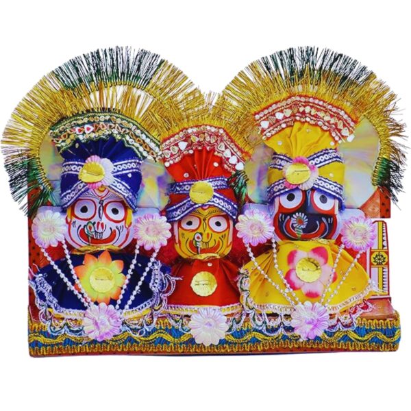 Shree Jagannath,Balabhadra,Maa Subhadra Idol of 4 inch with Singara Vesa