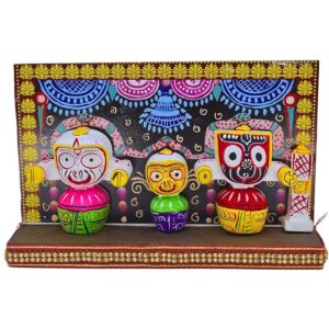 Jagannath Idol Ceramic Statue Set (Multicolor, Pack of 1)