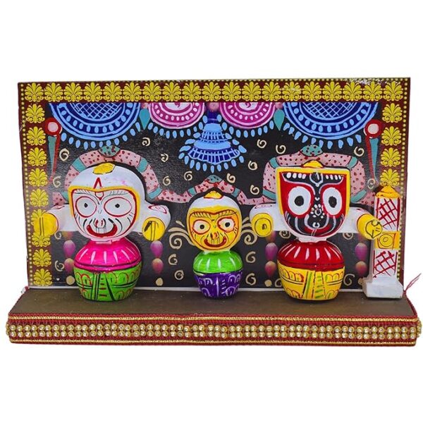 Jagannath Idol Ceramic Statue Set (Multicolor, Pack of 1)