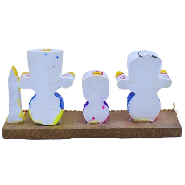 Lord Jagannath with his Siblings in Singhasan (Pack of 1,Multicolor) - Image 2