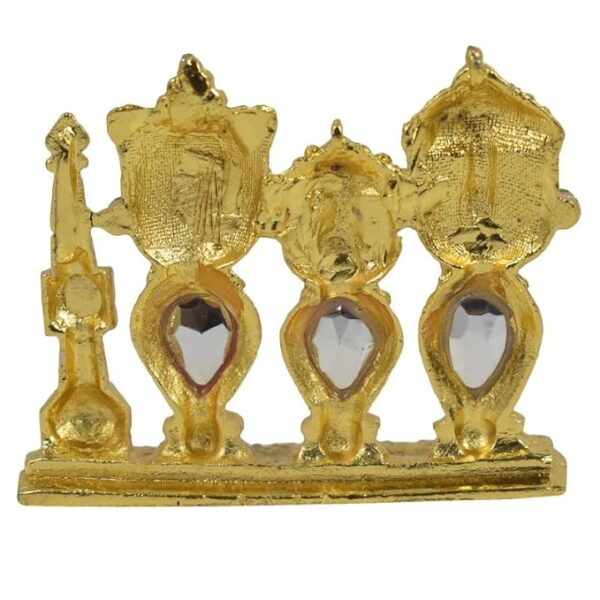 Metal Jagannath Handmade Small Statue (Golden) for Car Dashboard, Pooja Room - Image 2