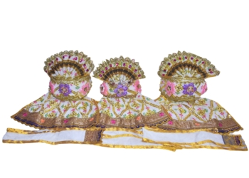 12 Inch Complete Traditional dress set for Shree Jagannath Idol set (White)