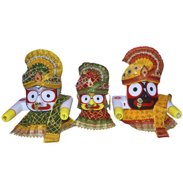 12 Inch Complete Pagadi Dress set for Shree Jagannath Idol set (Multicolor) - Image 9