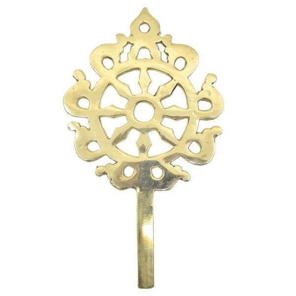 7.5 Inch Shree Jagannath's Brass Nilachakra for Sacred Spaces (Pack of 1,Gold,Medium) - Image 4