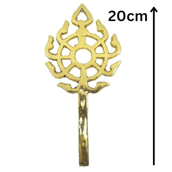 8 Inch Shree Jagannath's Brass Nilachakra (Pack of 1,Gold,Medium) - Image 3