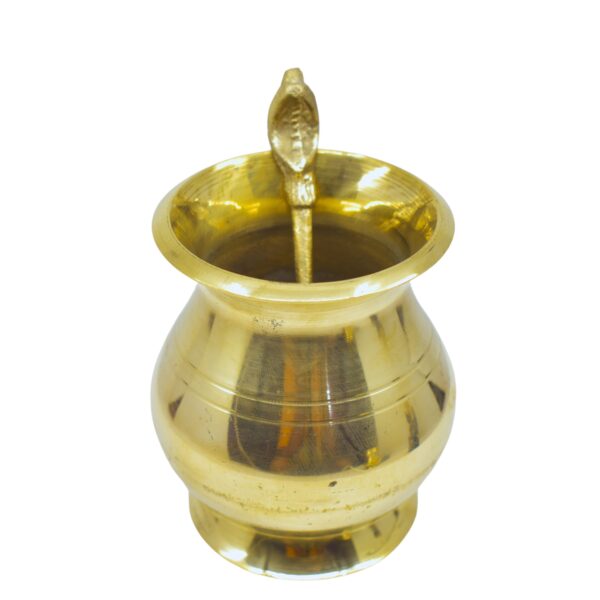 Brass Blessings Bundle: Pooja Lota, Spoon Panch Patra Charnamrit - Image 7