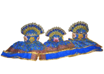 12 inch Complete Dress set for Shree Jagannath Idol set (Blue)