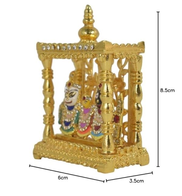 Lord Jagannath, Lord Balabhadra and Maa Subhadra Idols Sitting on Ratna Sinhashan Beautifully Crafted - Image 5