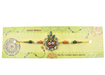 Lord Jagannath Rakhi for Brother Handmade Traditional Raksha Bandhan Thread with Decorative Design | Made in India
