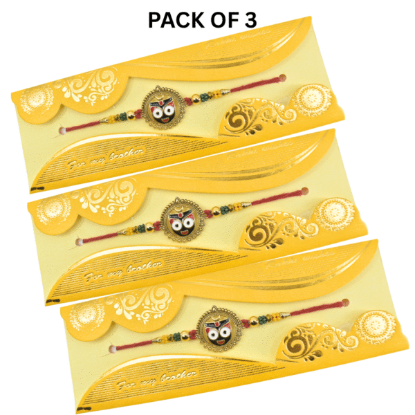Lord Jagannath Rakhi for Brother Handmade Traditional Raksha Bandhan Thread | Festival Rakhi Made in India - Image 5