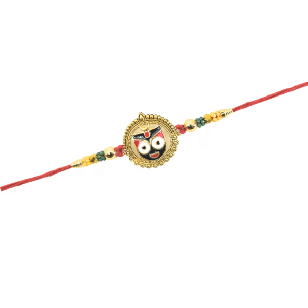 Lord Jagannath Rakhi for Brother Handmade Traditional Raksha Bandhan Thread | Festival Rakhi Made in India - Image 2