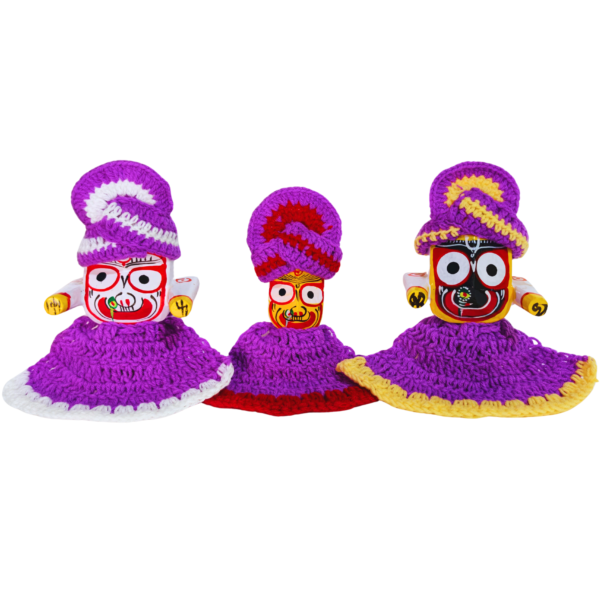 Complete Dress Set for  Jagannath Deity,Wool (Pack of 6,Multicolor)