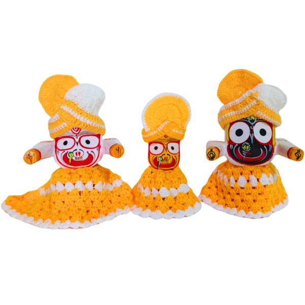 6-inch Complete Dress Set for Jagannath Deity,Wool (Pack of 6,Multicolor)