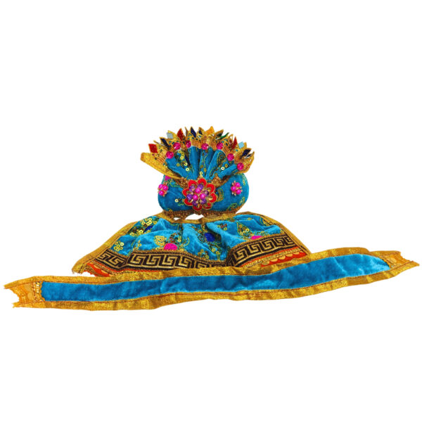 Decorative Light Blue Velvet Vastra/Dress Set for Lord Jagannath Single Idol
