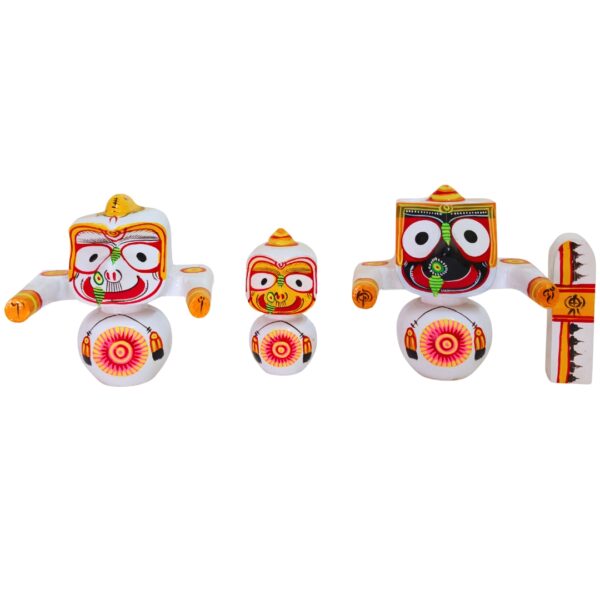 6 Inch Lord Jagannath Pure Neem Wood Idol complete puja Set