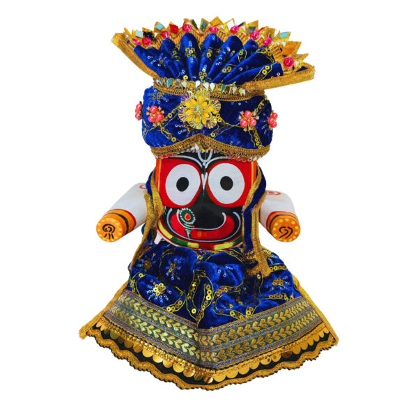 8 Inch Handcrafted Jagannath Idol with Poshak Dress Set