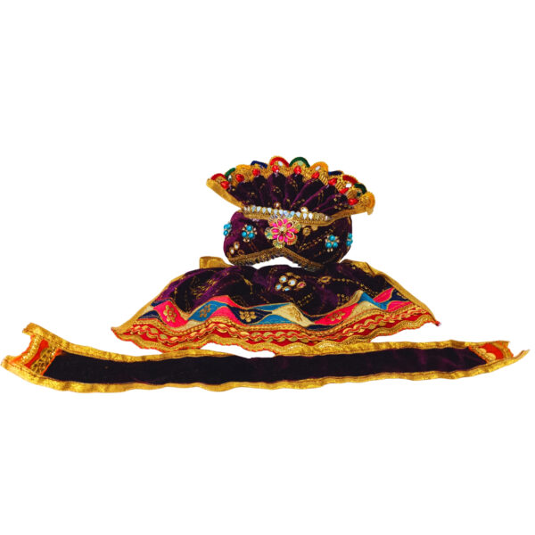 Brown Velvet Vastra/Dress Set for Lord Jagannath Single Idol For 8Inch