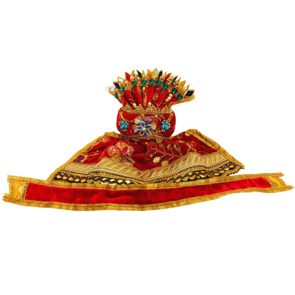 Red Velvet Vastra/Dress Set for Lord Jagannath Single Idol For 8Inch