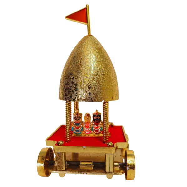 Shree Jagannath Idol Set in Rath Yatra Chariot Model