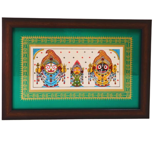 12 x 8.5 Inch Jagannath Wall Painting for Home Mandir and Decor