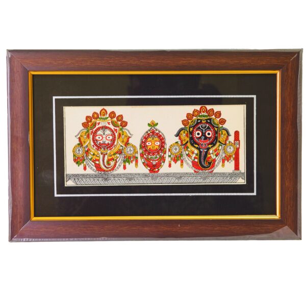 11.5 x 7.5 Inch Jagannath Wall Painting for Home Mandir and Decor