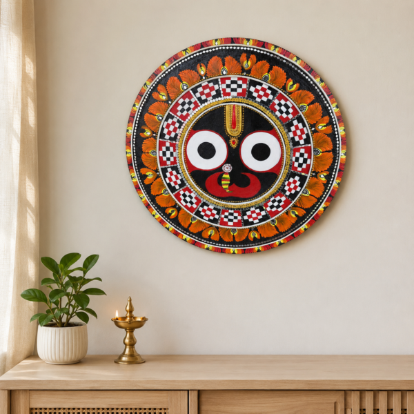 Handcrafted Lord Jagannath Wall Hanging – 24 Inch