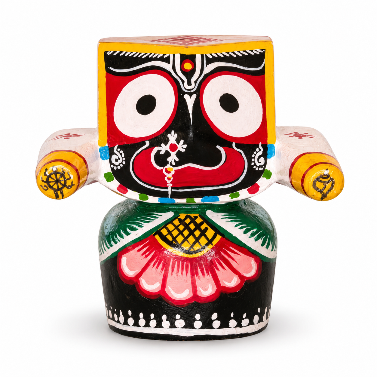 4 Inch Pure Neem Wood Single Jagannath Idol - 2 4 inch pure neem wood single Lord Jagannath idol